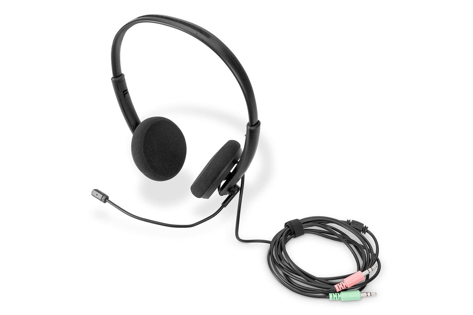 Thumbnail - Digitus Stereo Office Kopfhörer, On Ear, Noise Reduction Kabel 1,95