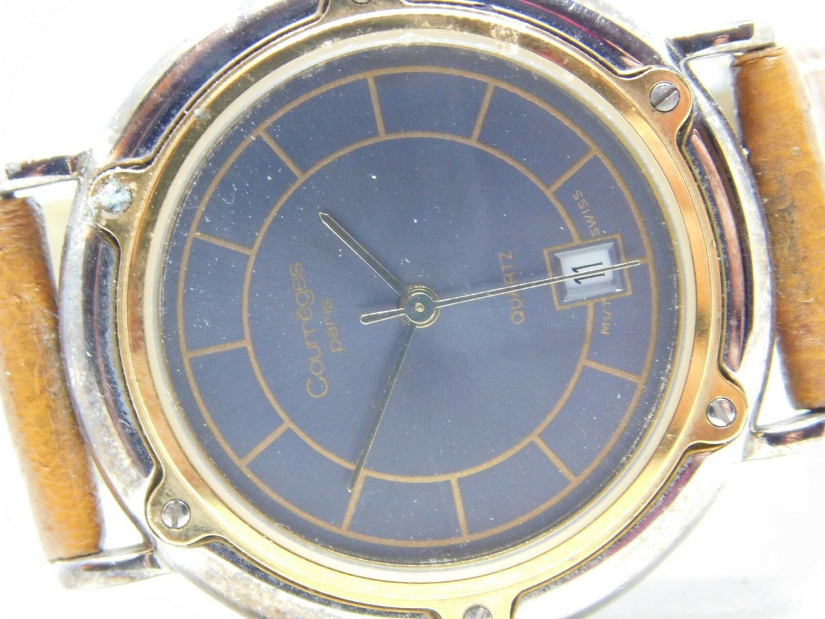 Courreges| (324GSA132CR0065 9999) Courreges Paris Two Tone Case Quartz Analog Women's Watch