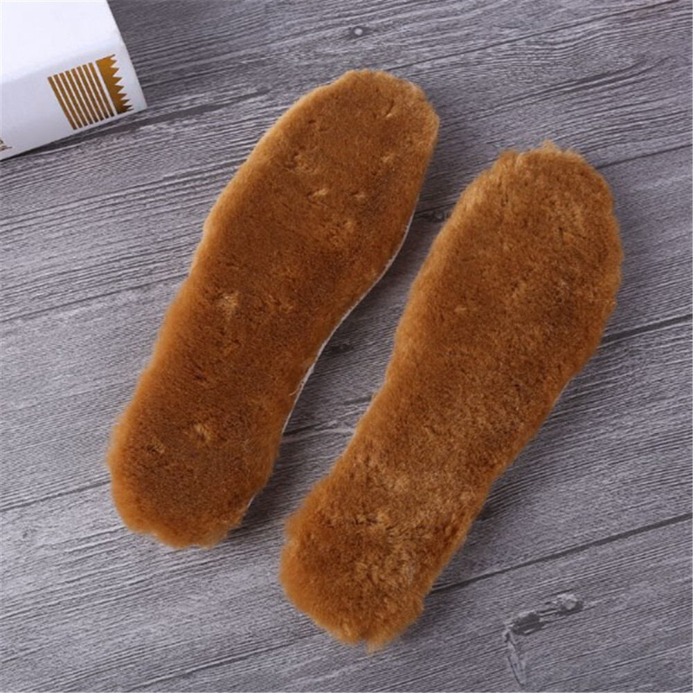 1 Paio Di Solette In Pelle Di Pecora Per Scarpe E Stivali - Beige Unisex