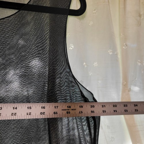 Abito midi vintage J Jill maglia trasparente e velluto taglia XL stravagante Halloween - Foto 8 di 8
