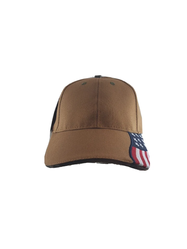 Lona American Pride Duck - sarga mediana cepillada, camuflaje debajo de la visera, ajustable Foto 2 de 4