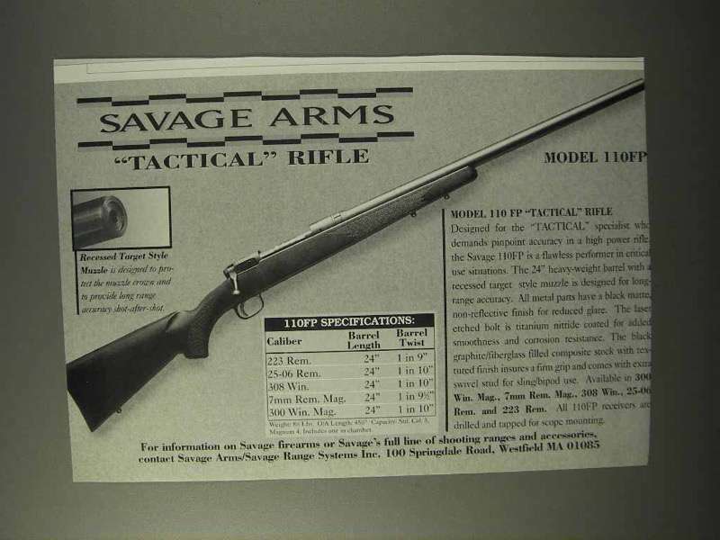 1995 Savage Model 110FP Tactical Rifle Ad! | eBay