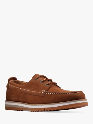 Clarks Mens ** Wallabee Style Durston Lace Cushion Tan Suede  display picture 1