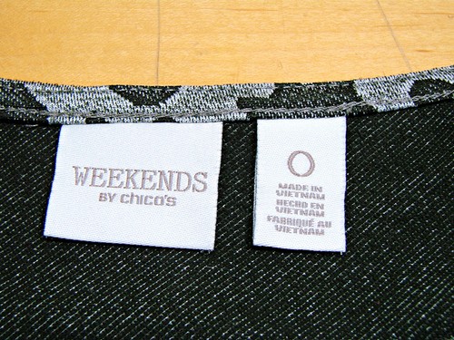 Weekends By Chico's Womens Gray Animal Print 3/4 Sleeve Tunic Top Size 0 US S/4 - Picture 4 of 10