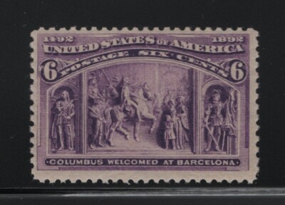 235 VF original gum mint never hinged with nice color cv $ 150