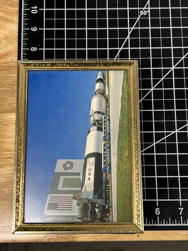 LOTE de fotos enmarcadas de cohete del centro espacial Kennedy Enterprise de la NASA de colección 1980 - Imagen 10 de 10