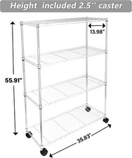 YSSOA 4-6 Tier Shelf Metal Rack Wire Shelving Units Heavy Duty Storage Shelves
