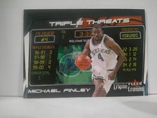 2000-01 Fleer Triple Crown Triple Threats Basketball Card #TT15 Michael Finley