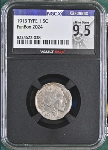 1913-P Type 1 Buffalo Nickel 50C NGC MS65 DL14
