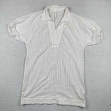 Anthropologie Dress Womens Medium White Striped Sheer Tunic Lagenlook Gauzy Boho