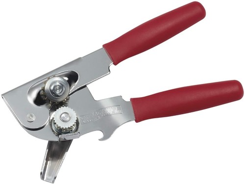 SWING-A-WAY Portable Manual Steel Can Opener with Bottle Opener - Red - Picture 1 of 3