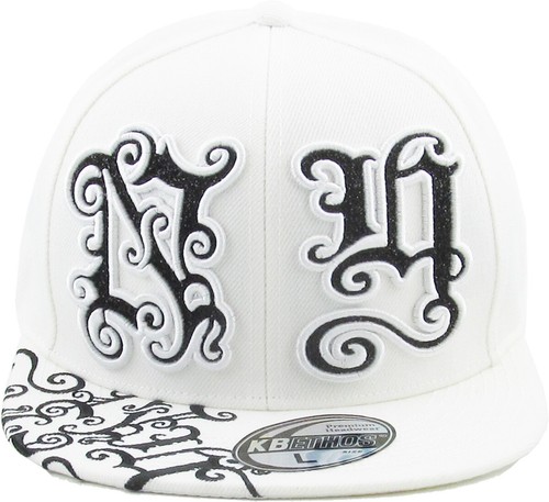Baseballmütze New York flache Krempe mit Passform NY bestickt Hip-Hop-Mütze - Bild 9 von 10