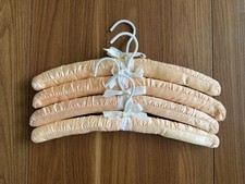 Vintage Peach Padded Hangers Set of 4