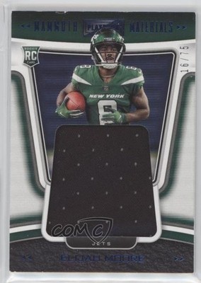 2021 Panini Playbook Mammoth Material Platinum 16/75 Elijah Moore Rookie RC 6er