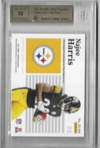 Najee Harris 2021 PANINI ENCASED AUTOGRAPH CARD BECKETT BGS GEM MINT 9.5/10 AUTO - Picture 2 of 3