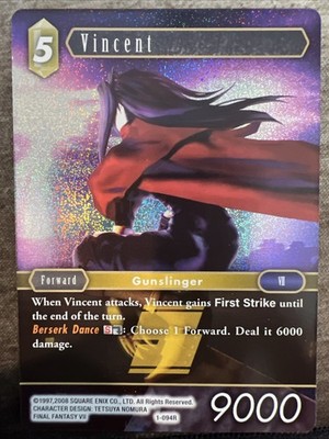 Final Fantasy TCG Opus I Vincent Card 1-094R Near Mint Foil
