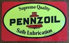 Vintage Pennzoil Double Sided Gas Station Advertising Sign CAP Signs Los Angeles