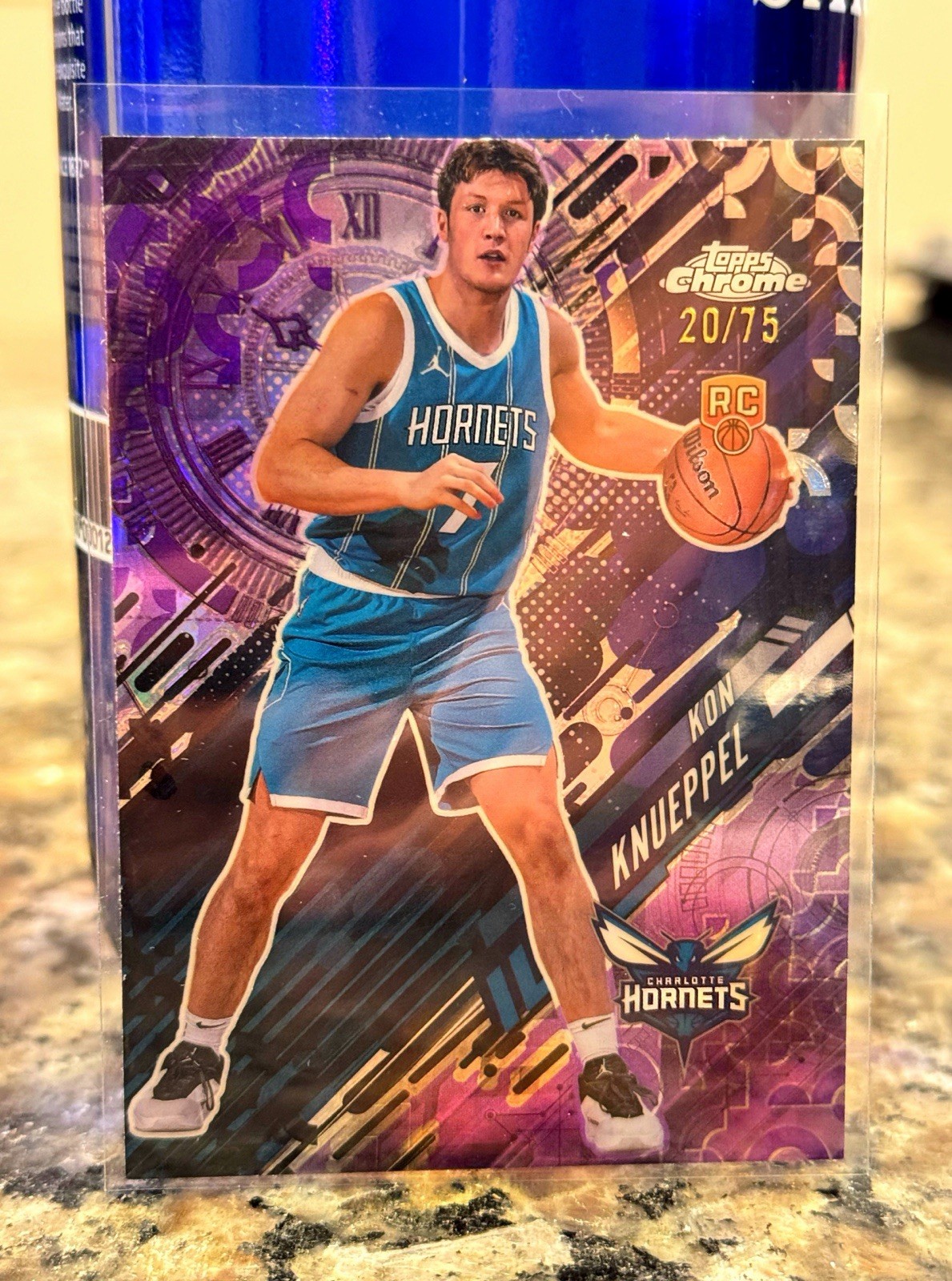 2025-26 Topps Chrome NBA Go Time Purple Refractor /75 Kon Knueppel RC 20/75