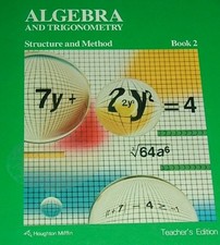 ALGEBRA AND TRIGONOMETRY: STRUCTURE AND METHOD, BOOK 2 - By M.dolciani; *VG+*