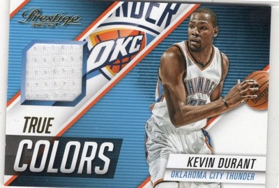 Kevin Durant Thunder 2015-16 Prestige True Colors Jersey Card Bx14a