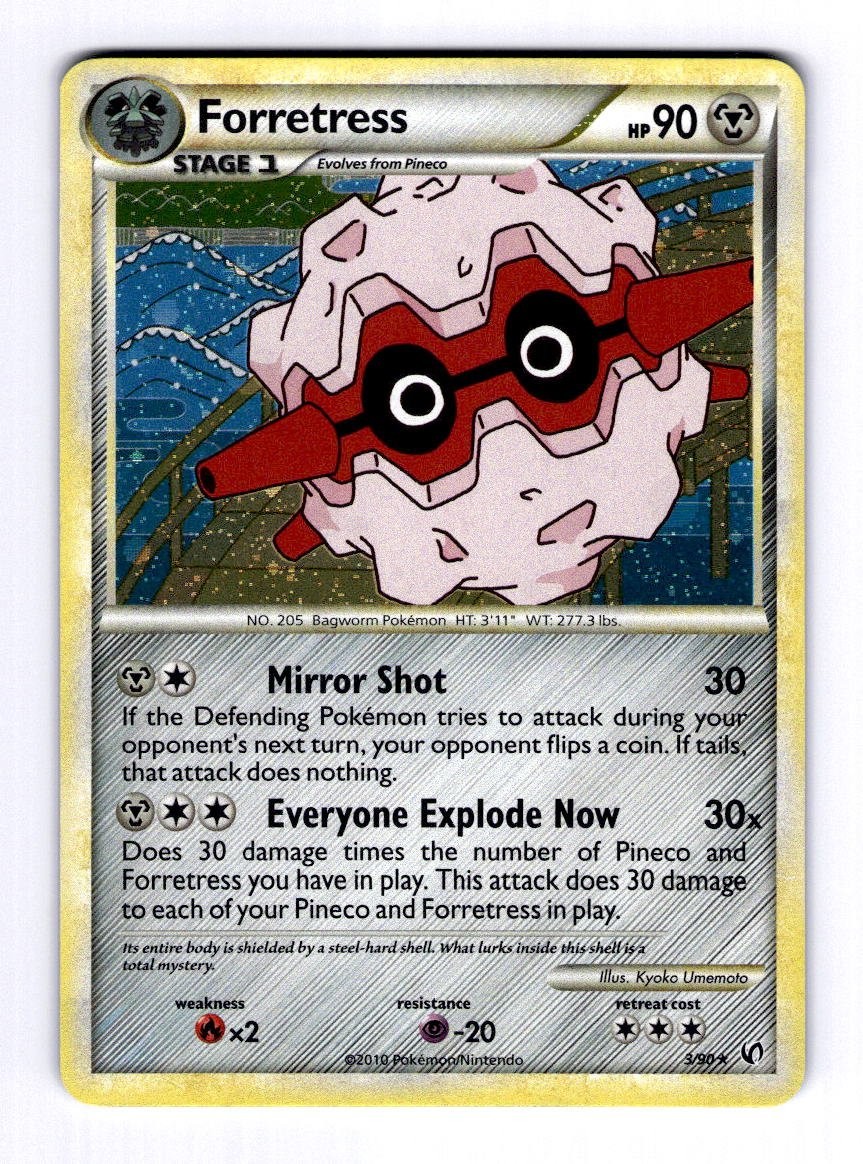 Forretress (3) Undaunted #3 (2010) Holo NM Pokemon