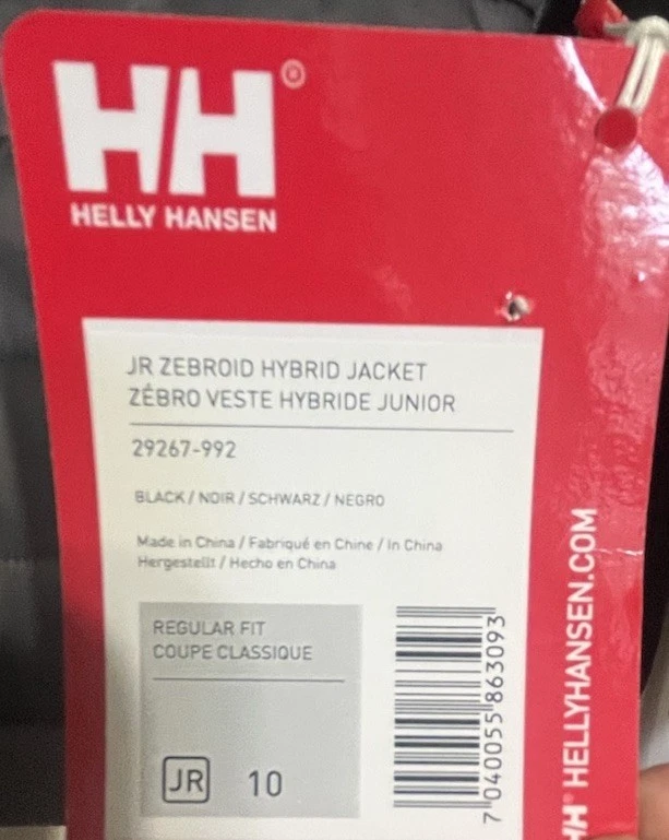 Chaqueta Helly Hansen JR Zebroid Hybrid, Talla 10 Foto 3 de 3