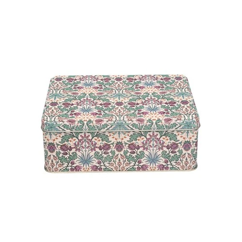 Arts & Crafts William Morris Hyacinth Deep Rectangular Tin 195 x 154 x 75mm