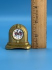 Vintage Disney Mickey Minnie Mouse Mini Desk Clock Brass Tone Quartz 2 inches — photo 8