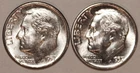 (2) Roosevelt Dimes - BU - 1957-D 1957-P - #3137D - FREE SHIPPING