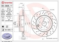 Brembo 2X Bremsscheibe Hinten Ø326 Mm Gelocht/Innenbel. FüR Subaru WRX