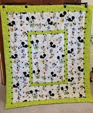 Mickey Quilts 2 Handmade Quilts. Polka Dot 48x55, Sm Christmas 27x27