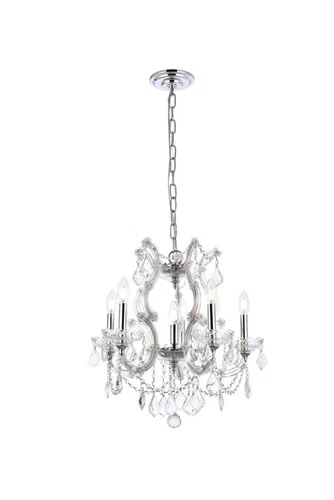 Elegant Lighting 2800D20/RC Maria Theresa 6 Light 20"W Crystal - Gold - Picture 3 of 12