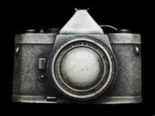 MH17144 VINTAGE 1970s CUT-OUT **SLR CAMERA*** BELT BUCKLE