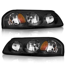 Headlights OE Replacement 2-Clear Lens I Black Housing I Amber Reflector