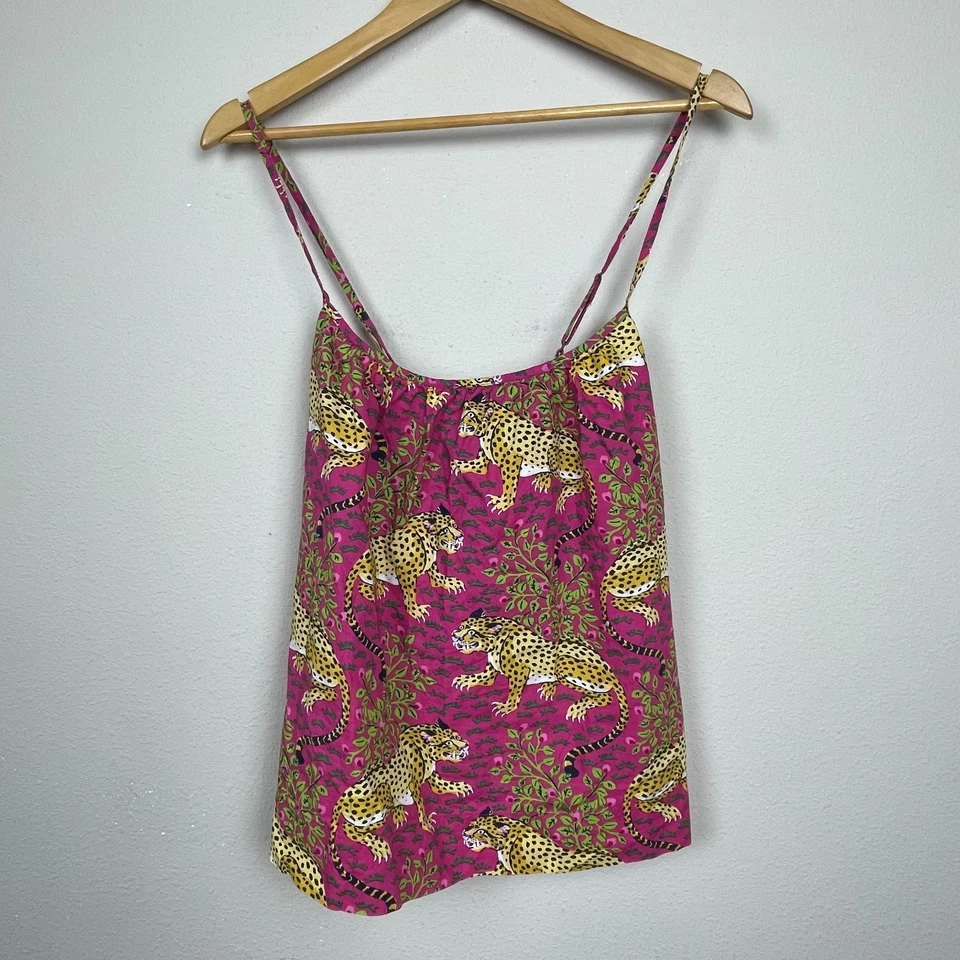 Conjunto de Pijama Bagheera Printfresh XL Leopardo Algodão Orgânico Vermelho Cropped Top Calças - Imagem 3 de 4