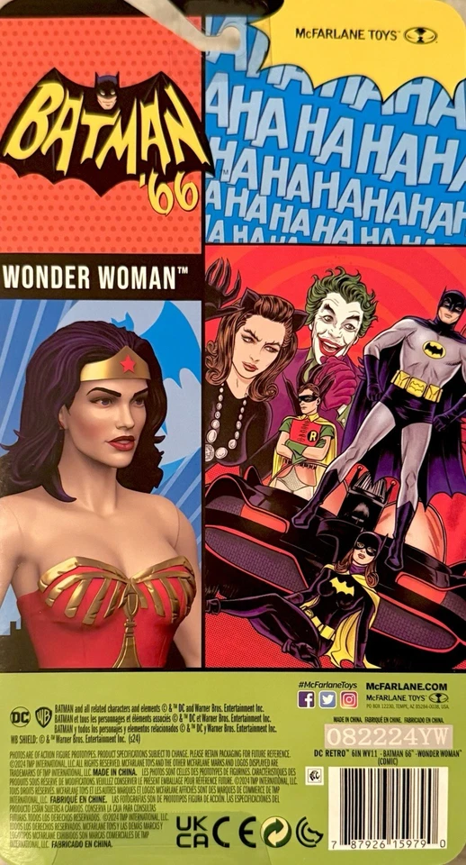 Figura de acción McFarlane DC Batman 1966 serie retro WONDER WOMAN 6’ NUEVO Y PRECINTADO. Foto 2 de 2