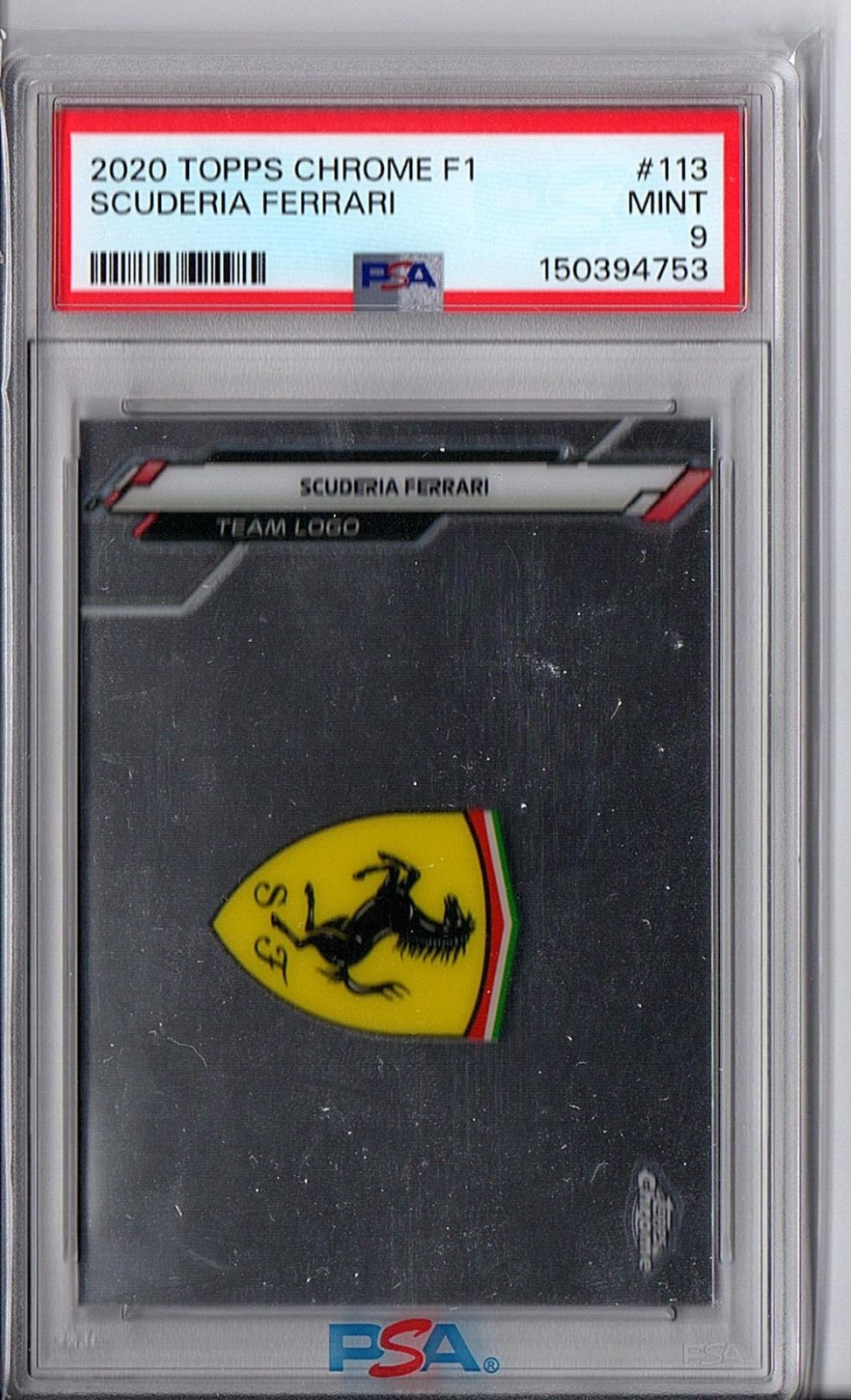 2020 Topps Chrome Formula 1 - Team Logos Scuderia Ferrari #113 PSA 9