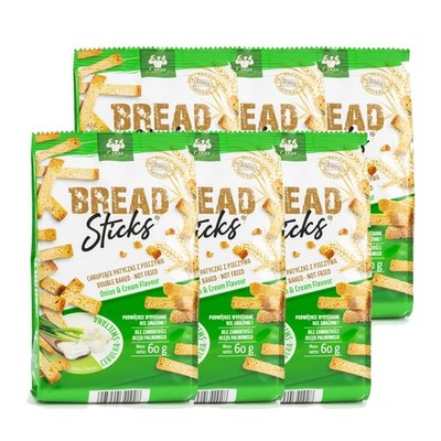 Crazy Bakery Bread Sticks mit den Zwiebel Sahne Geschmack 60g 6er Pack