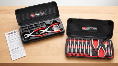 FACOM SET: 16-teiliges MicroTech-Set (MT.J1) + Sicherungsringzangen-Set (469.PA)