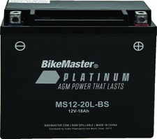 BikeMaster Battery AGM MS12-20L-BS 12V 260 CC...