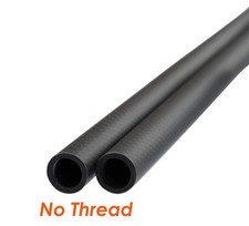  2 Pcs 30cm 12inch 15mm Carbon Fiber Rod for DSLR Camera Rig Rail Follow Fucus