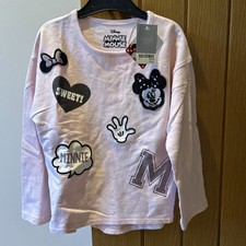 NEXT Girls Disney Minnie Mouse Pink Jumper Sweater 5-6 years 