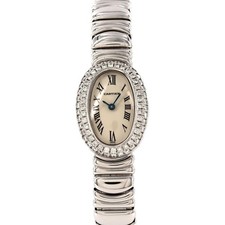 Authentic Cartier Mini Baignoire WG/2D WB5095L2 WG Quartz #260-006-777-5866