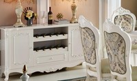 Barock Bartheke Schrank Vitrine Wein Regal Theke Tresen Bar Hausbar Echtholz