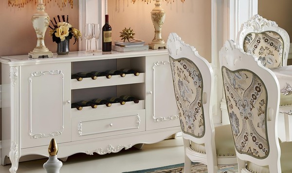 Barock Bartheke Schrank Vitrine Wein Regal Theke Tresen Bar Hausbar Echtholz-image