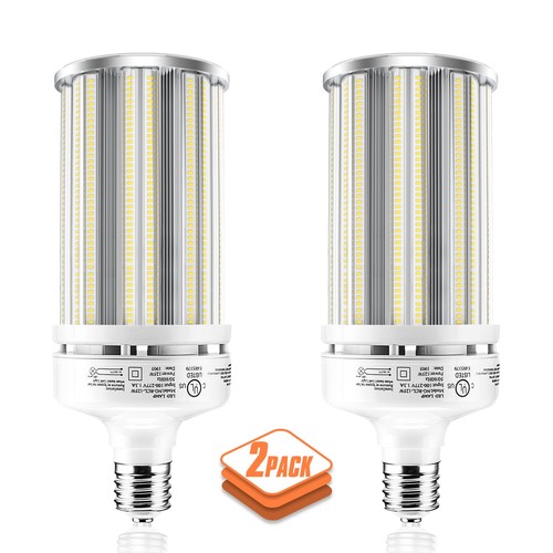 125W LED Corn Bulb Light - Replaces 400W Metal Halide, 6000K, For Warehouse & Garage