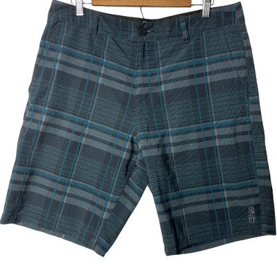 Trinity Collective Men s Board Shorts Size 34 Blue Gray Non-Lined Swim Trunks