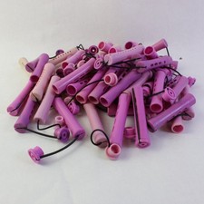 Lot of 55 Vintage Purple Plastic Perm Rods Hair Curlers