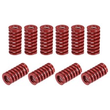 Die Spring, 10pcs 8mm OD 15mm Long Stamping Medium Load Compression, Red