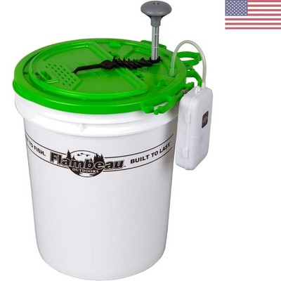 Flambeau Bait Butler: Live Bait Retrieval System with Aerator & Integrated Lid